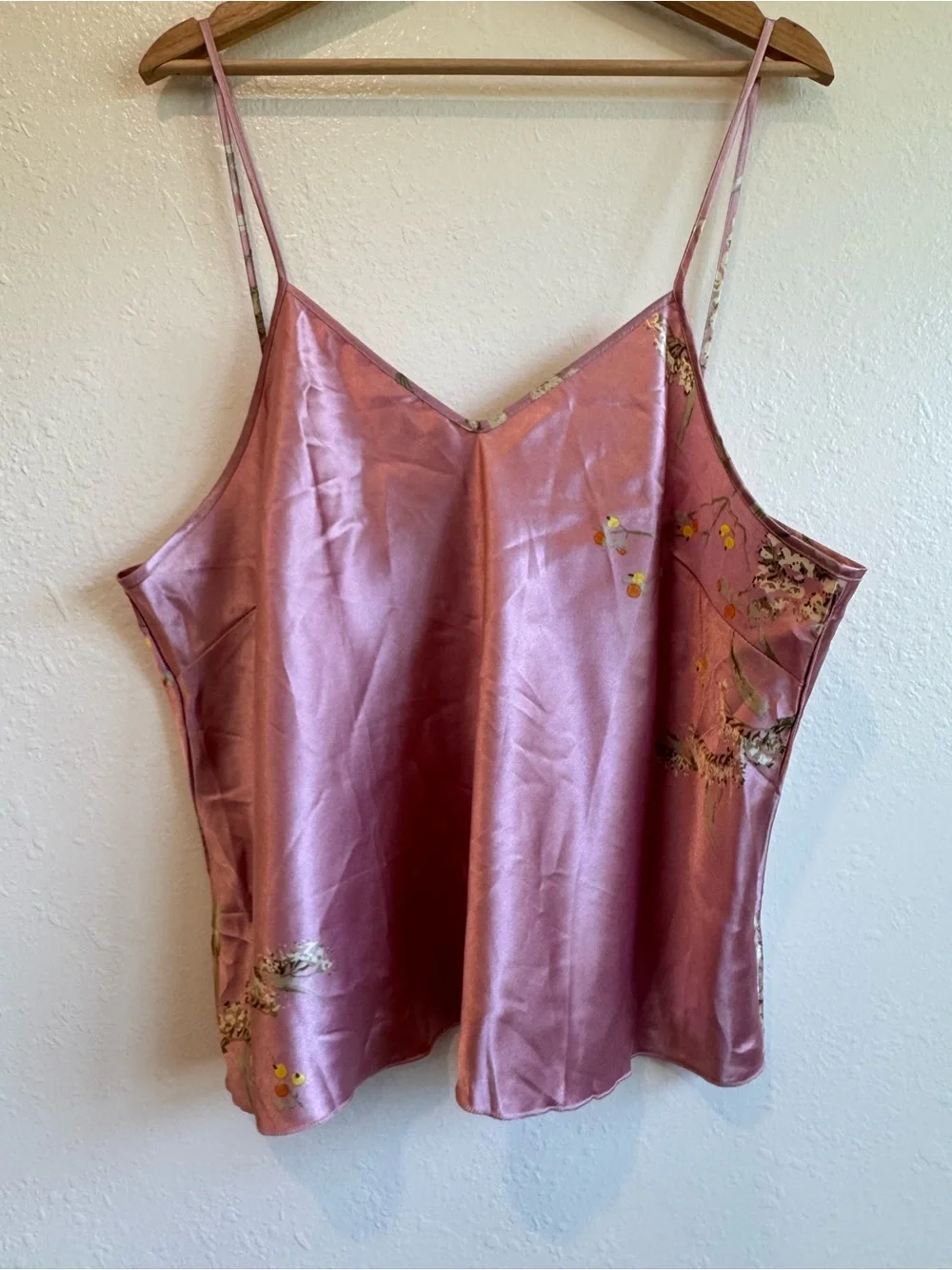 Unbranded 2XL Rose Pink Satin Floral Pajama Set